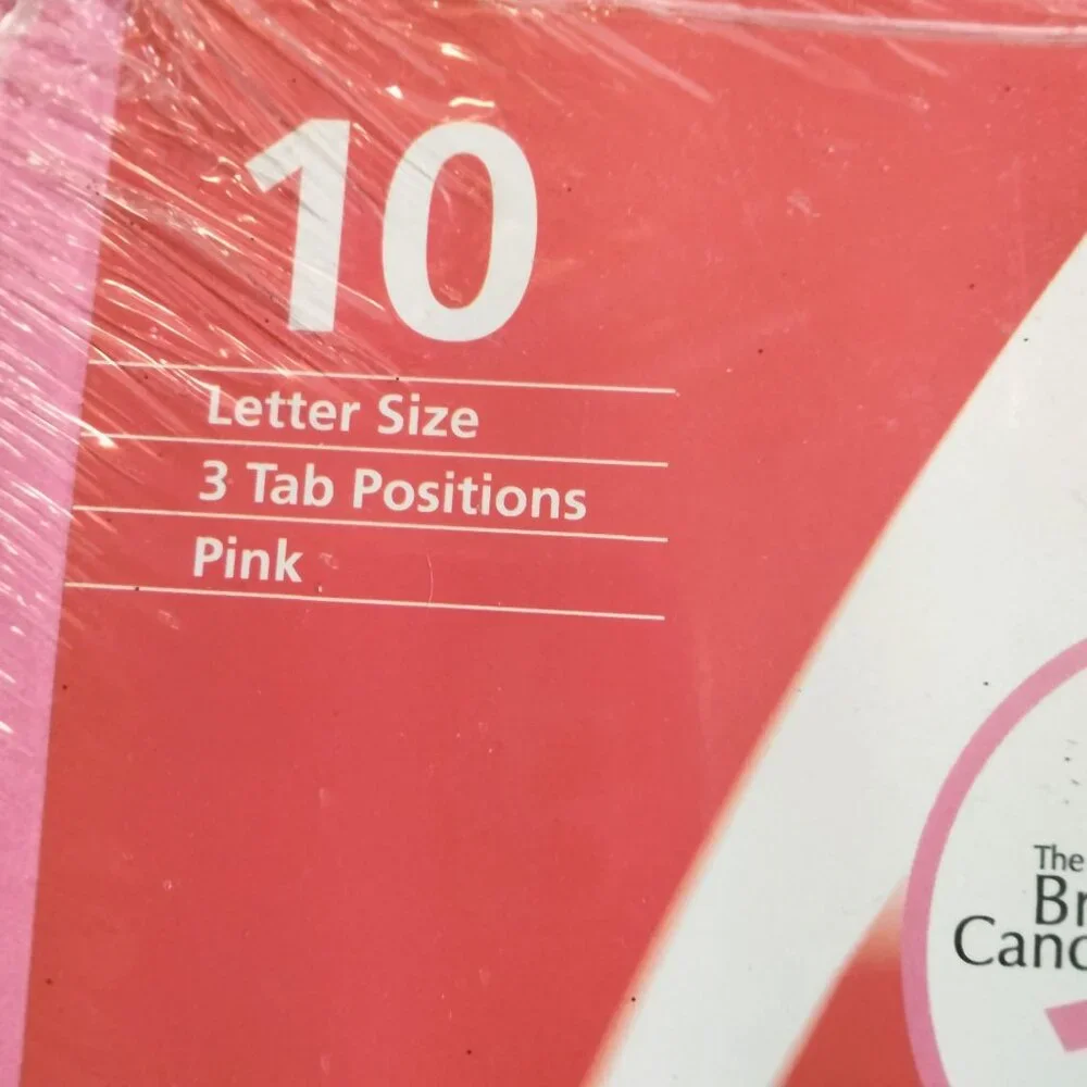Pendaflex Pink File Folders Letter Size 10 Pack 3 Tab Positions